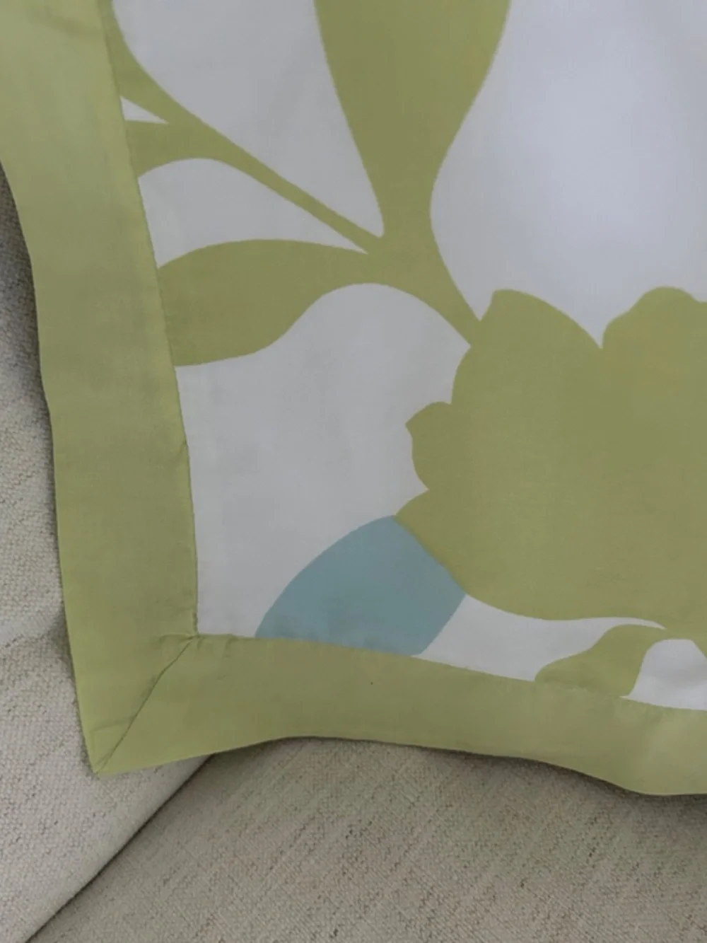 Hillcrest std (1) cotton pillow sham: large detailed embroidered bird EUC